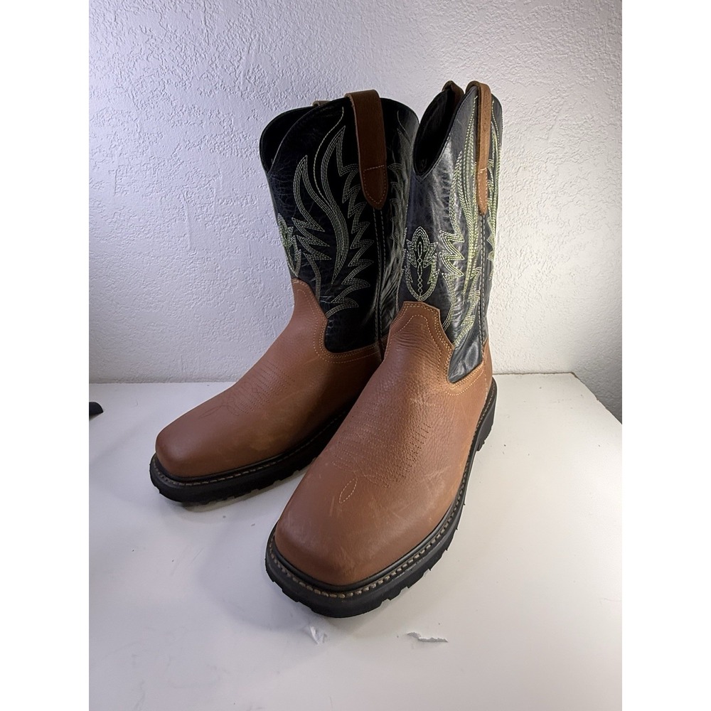 J.B. Dillon Reserve Mens Leather Cowboy Boots JBRG202. Size 11 D. Read Details